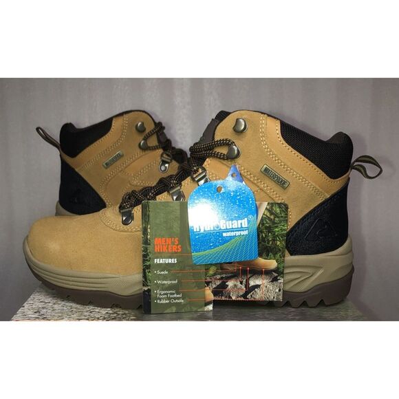 Ozark Trail M OT Free Edge Hiker Suede Wheat Boots Men's Size 13 Waterproof NEW - Picture 2 of 16